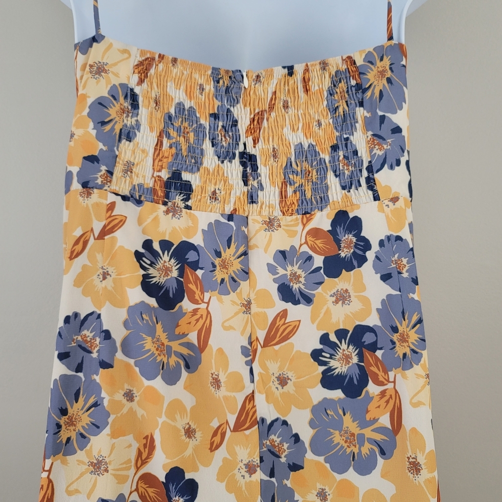 Cider Beige Floral Midi Dress - Picture 6 of 7
